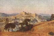 camille corot, Ansicht von Villeneuve-Les-Avignon, Das Fort Saint-Andre